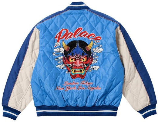 PALACE ULTIMO FW23 恶魔刺绣蓝色飞行夹克 男女同款 P25JK116 Buy PALACE ULTIMO FW23 恶魔刺绣蓝色飞行夹克 男女同款 P25JK116