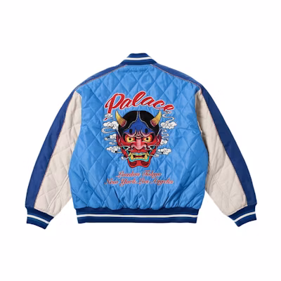 PALACE ULTIMO FW23 Devil Embroidered Bomber Jacket Blue Unisex P25JK116