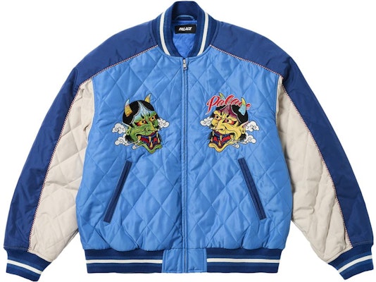 PALACE ULTIMO FW23 恶魔刺绣蓝色飞行夹克 男女同款 P25JK116 Lookbook PALACE ULTIMO FW23 恶魔刺绣蓝色飞行夹克 男女同款 P25JK116