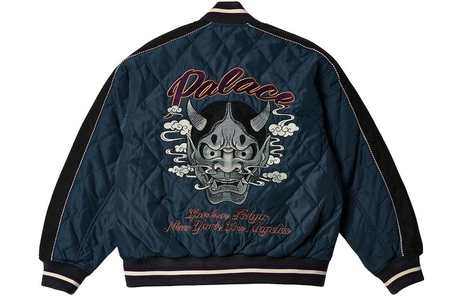 Lookbook PALACE ULTIMO FW23 Jaket Bomber Unisex Hitam Bordir Devil. P25LS014