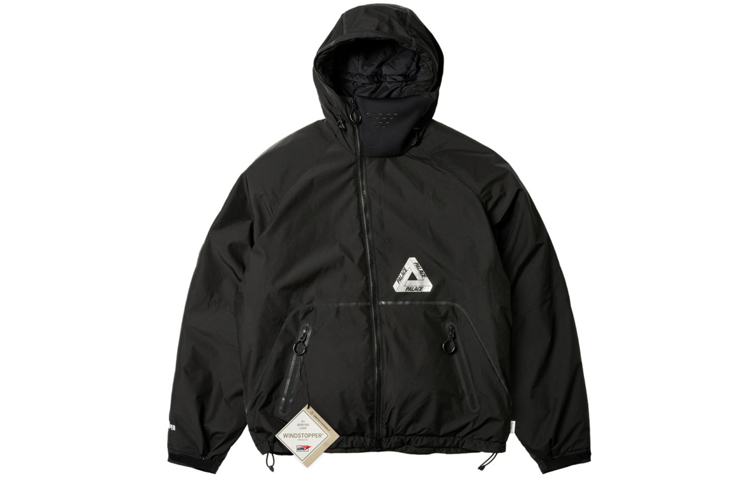 Order Palace ULTIMO FW23 GORE-TEX WINDSTOPPER Mask Jacket Black Unisex Hooded Jacket P25JK115