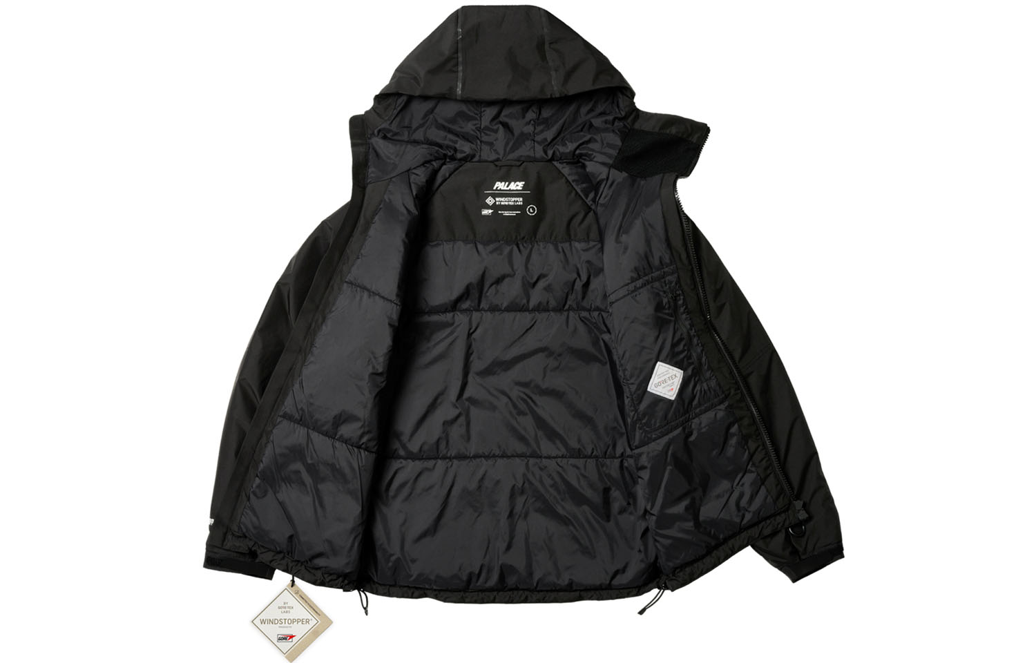 Lookbook Palace ULTIMO FW23 GORE-TEX WINDSTOPPER Mask Jacket Black Unisex Hooded Jacket P25JK115