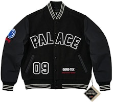 PALACE Ultimo FW23 Logo Button-Up Baseball Jacket Black Unisex. P25JK137 PALACE Ultimo FW23 Logo Button-Up Baseball Jacket Black Unisex. P25JK137