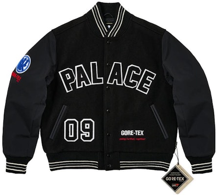 PALACE Ultimo FW23 Logo纽扣棒球夹克 黑色 男女款. P25JK137 Order PALACE Ultimo FW23 Logo纽扣棒球夹克 黑色 男女款. P25JK137