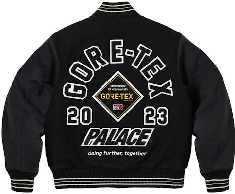 PALACE Ultimo FW23 Logo纽扣棒球夹克 黑色 男女款. P25JK137 Lookbook PALACE Ultimo FW23 Logo纽扣棒球夹克 黑色 男女款. P25JK137