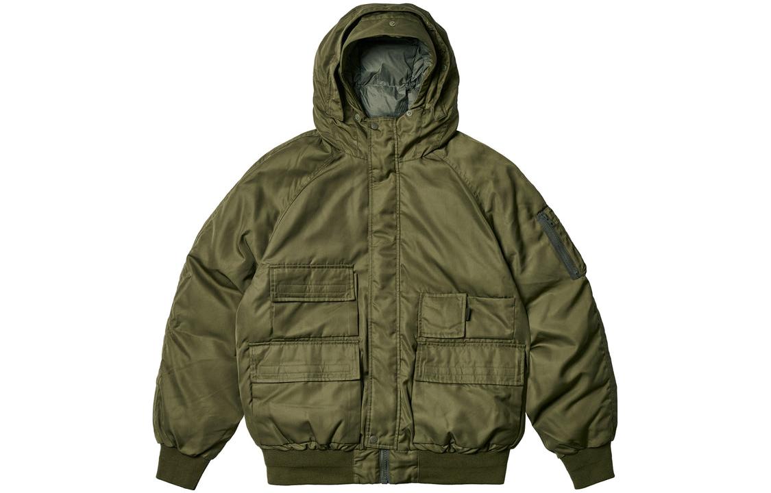 Lookbook PALACE ULTIMO FW23 橄欖綠多口袋工裝連帽外套 男女通用. P25JK124