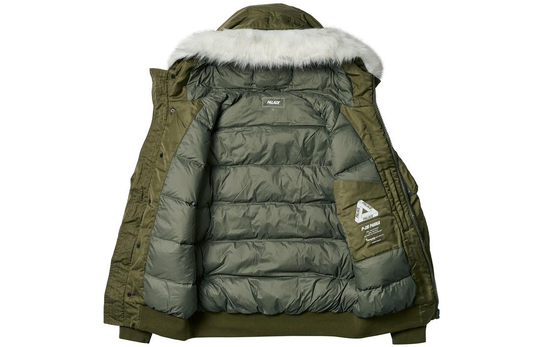 Shop PALACE ULTIMO FW23 橄欖綠多口袋工裝連帽外套 男女通用. P25JK124