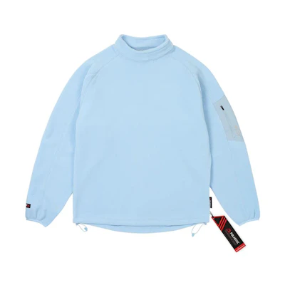 Palace Ultimo FW23 Reflective Logo Drawstring Sweatshirt Light Blue Unisex P25CS164