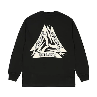 Palace Ultimo FW23 Triangle Graphic Crewneck Sweatshirt Unisex Black P25LS010