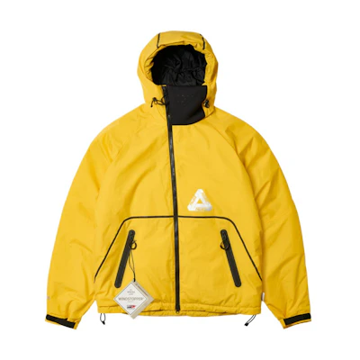 PALACE ULTIMO FW23 Yellow Windproof Hooded Zip Jacket Unisex. P25JK122