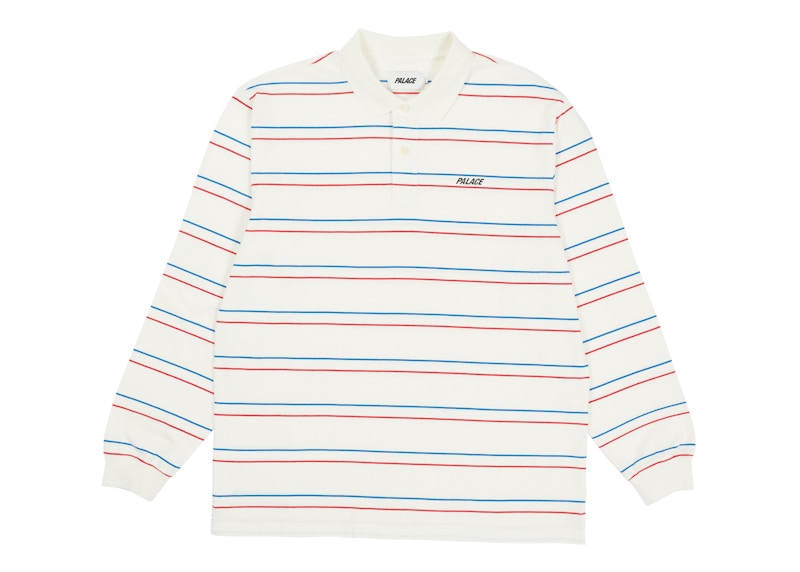 PALACE UNDERLINE LONGSLEEVE POLO WHITE