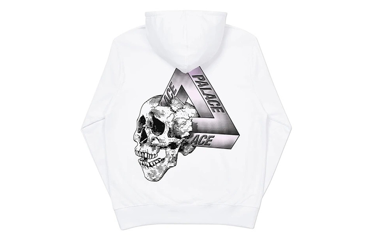 PALACE Unisex Comfort Fit White Hoodie P19HD033