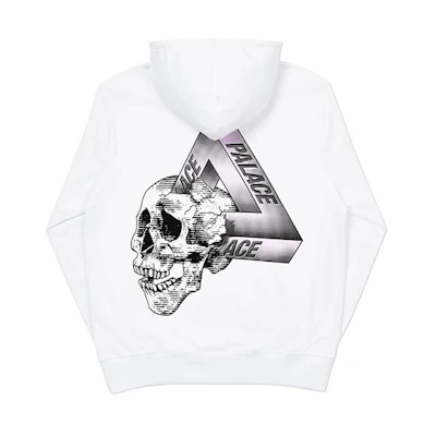PALACE Unisex Comfort Fit White Hoodie P19HD033