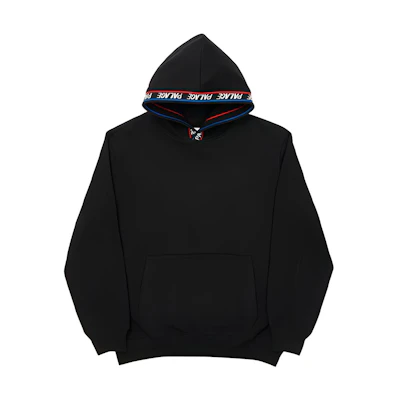Palace Unisex Hoodie with Logo and Taped Detailing - Black P19CS192