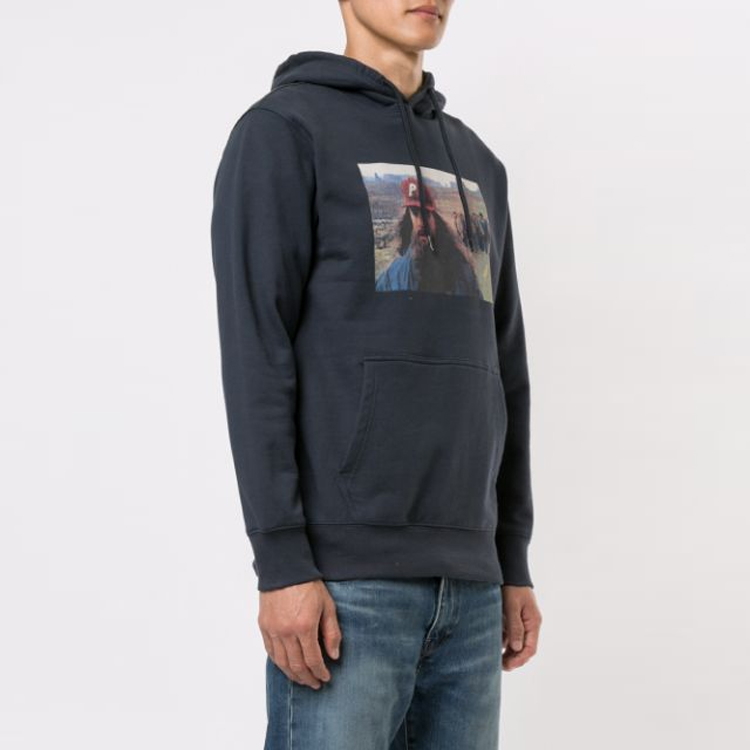 Shop PALACE 男女款 Jenny 海軍藍連帽衛衣 PAL-SS18-054