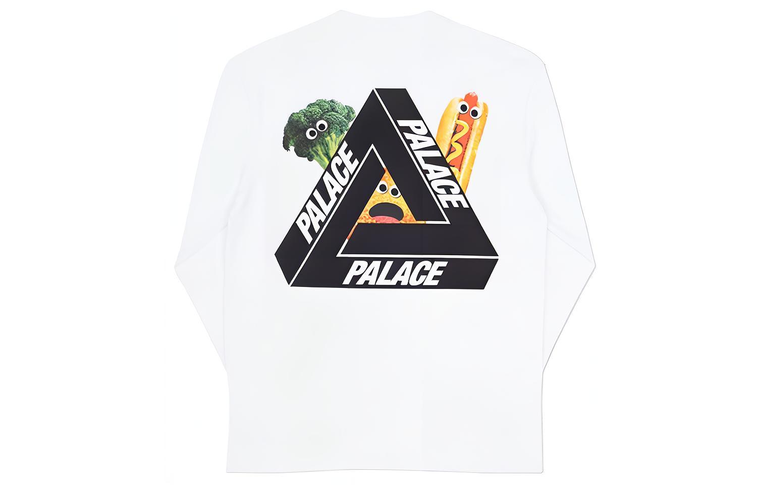 Lookbook PALACE Vegetable Print Long Sleeve T-Shirt Unisex White. P12LS001