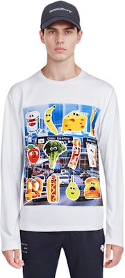 PALACE Vegetable Print Long Sleeve T-Shirt Unisex White. P12LS001 Shop PALACE Vegetable Print Long Sleeve T-Shirt Unisex White. P12LS001