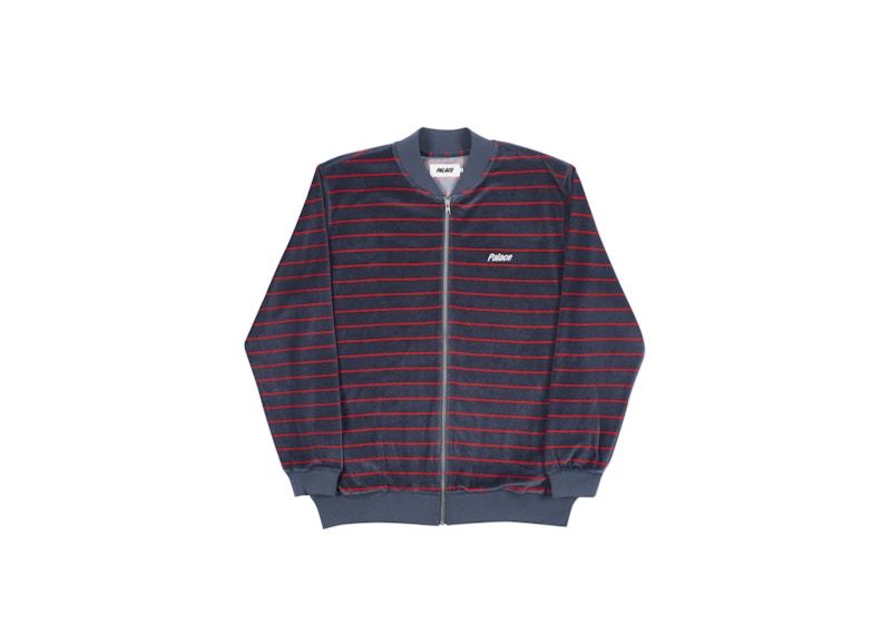 Palace Velour Bomber Grey/Orange