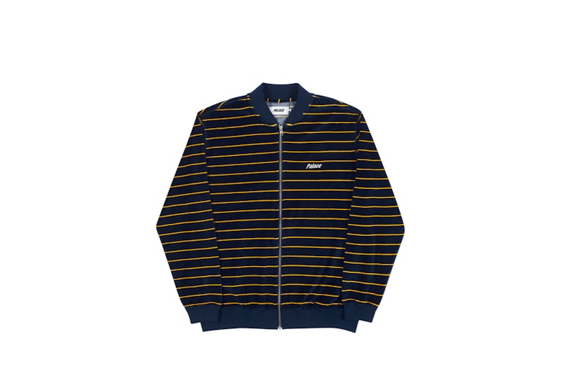Palace Velour Bomber Navy/Yellow