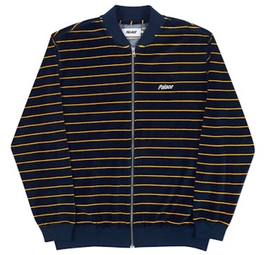 palace-velour-bomber-navy-yellow