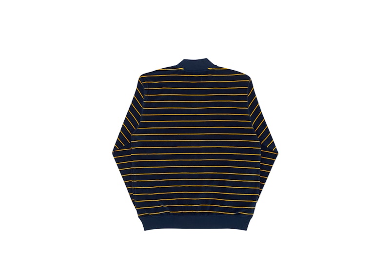 Order 宮廷天鵝絨飛行夾克 深藍/黃色