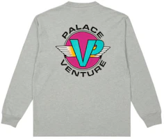 Palace Venture Grey Marl Longsleeve Sweatshirt SS22 Crewneck P22LS037 Palace Venture Grey Marl Longsleeve Sweatshirt SS22 Crewneck P22LS037