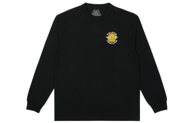 Palace Venture Logo Geometric Black Longsleeve Sweatshirt SS22 P22LS038