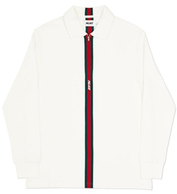 Palace Vertical Weave Zip Polo White Buy Palace Vertical Weave Zip Polo White