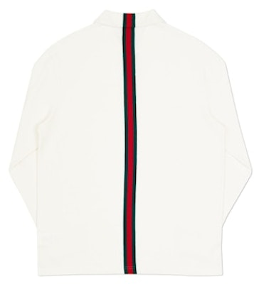 Palace Vertical Weave Zip Polo White Order Palace Vertical Weave Zip Polo White