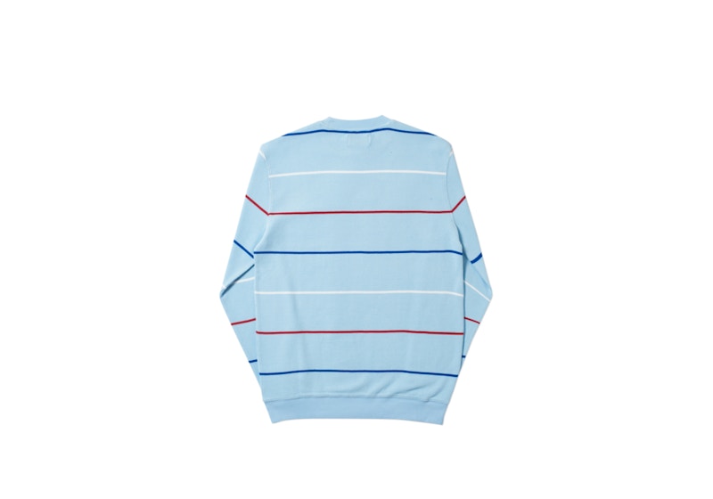 Palace Waffler Stripe Crew Sky 圖 2