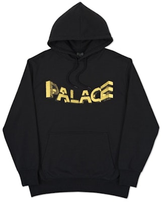 Palace Warp Font Hood Black Buy Palace Warp Font Hood Black