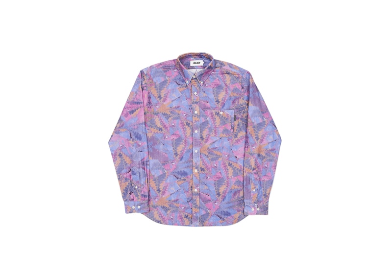 Buy Kemeja Motif Warp Palace Ungu