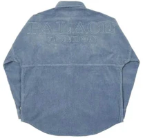PALACE Washed Drop Shoulder Cord Shirt Dusty Blue FW21 Unisex Jacket. P21SHT031 PALACE Washed Drop Shoulder Cord Shirt Dusty Blue FW21 Unisex Jacket. P21SHT031