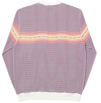 Palace Wavey Stripe Crew Burgundy Order Palace Wavey Stripe Crew Burgundy