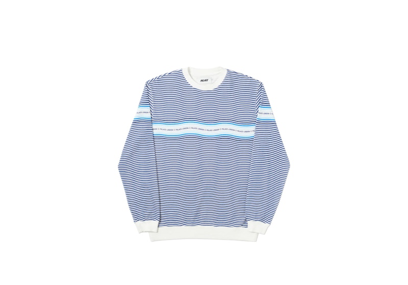 Palace Wavey Stripe Crew Navy