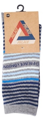 Palace Wavey Stripe Sock Grey Marl/Blues Order Palace Wavey Stripe Sock Grey Marl/Blues
