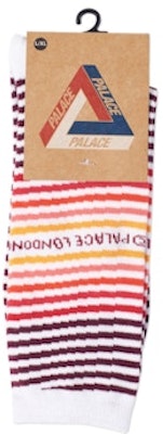 Palace Wavey Stripe Sock White/Red Order Palace Wavey Stripe Sock White/Red