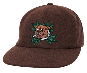 palace-weed-bulldog-wool-6-panel-brown