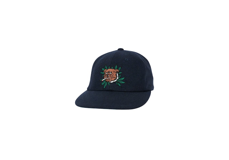 Palace Weed Bulldog Wool 6-Panel Navy