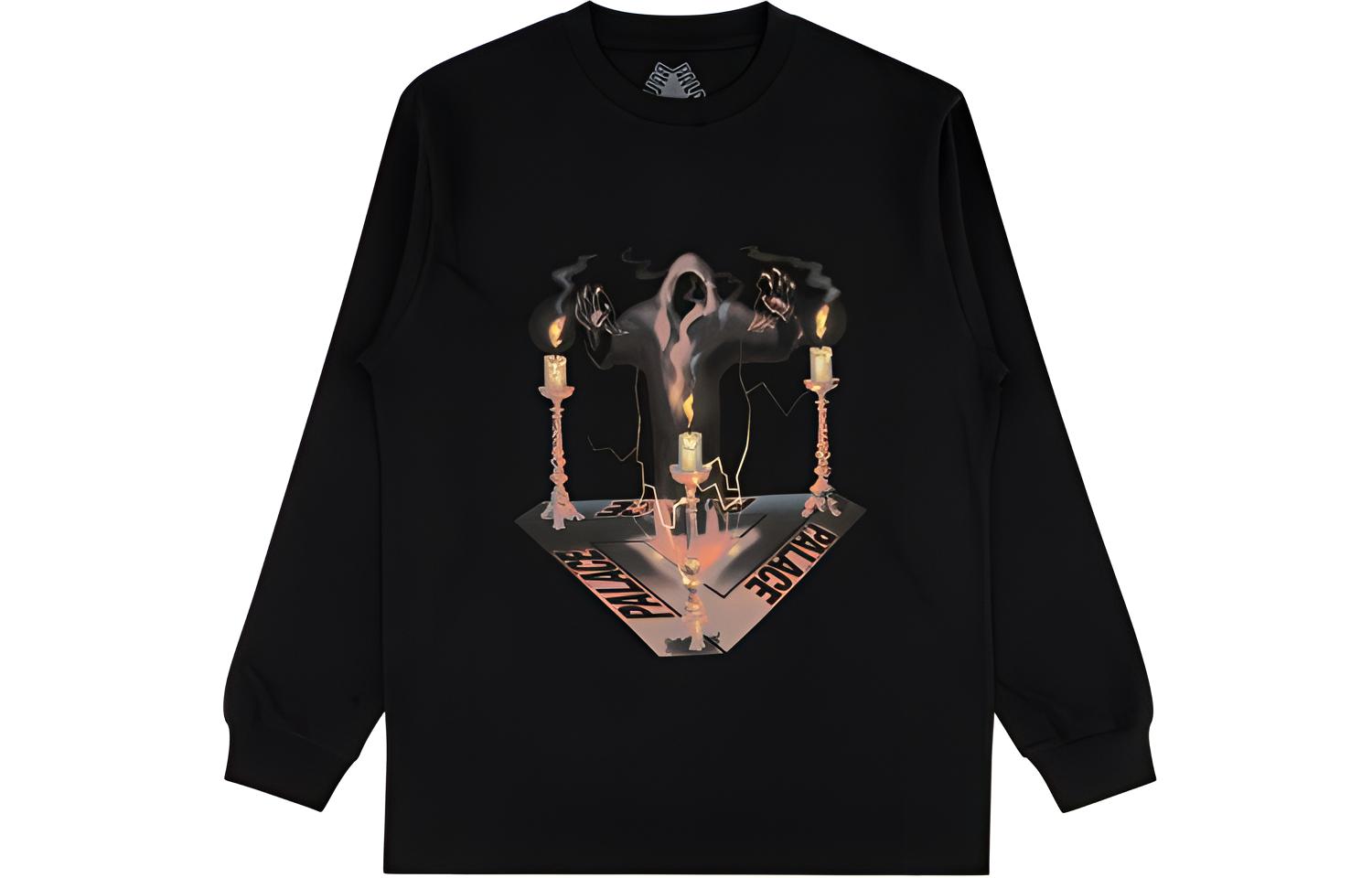 PALACE Wizard Graphic Long Sleeve Crewneck Tee Black P15LS030
