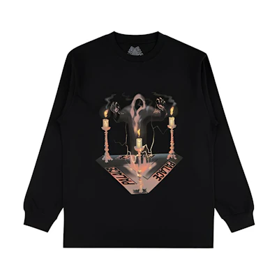 PALACE Wizard Graphic Long Sleeve Crewneck Tee Black P15LS030