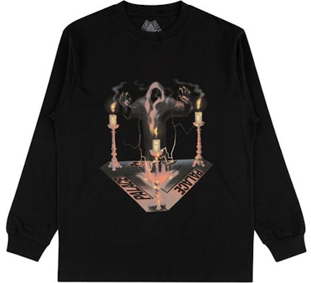 PALACE Wizard Grafik Lengan Panjang Crewneck Tee Hitam P15LS030 Order PALACE Wizard Grafik Lengan Panjang Crewneck Tee Hitam P15LS030