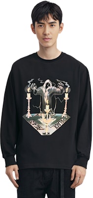 PALACE Wizard Grafik Lengan Panjang Crewneck Tee Hitam P15LS030 Details for PALACE Wizard Grafik Lengan Panjang Crewneck Tee Hitam P15LS030