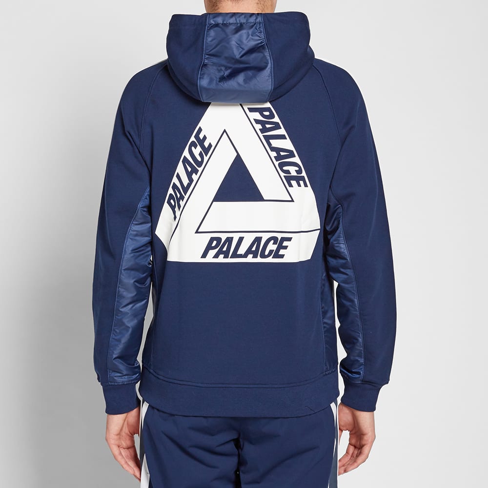 Details for PALACE x adidas Blue Frterry Hoodie Triangle Logo Unisex Jacket. AZ6593