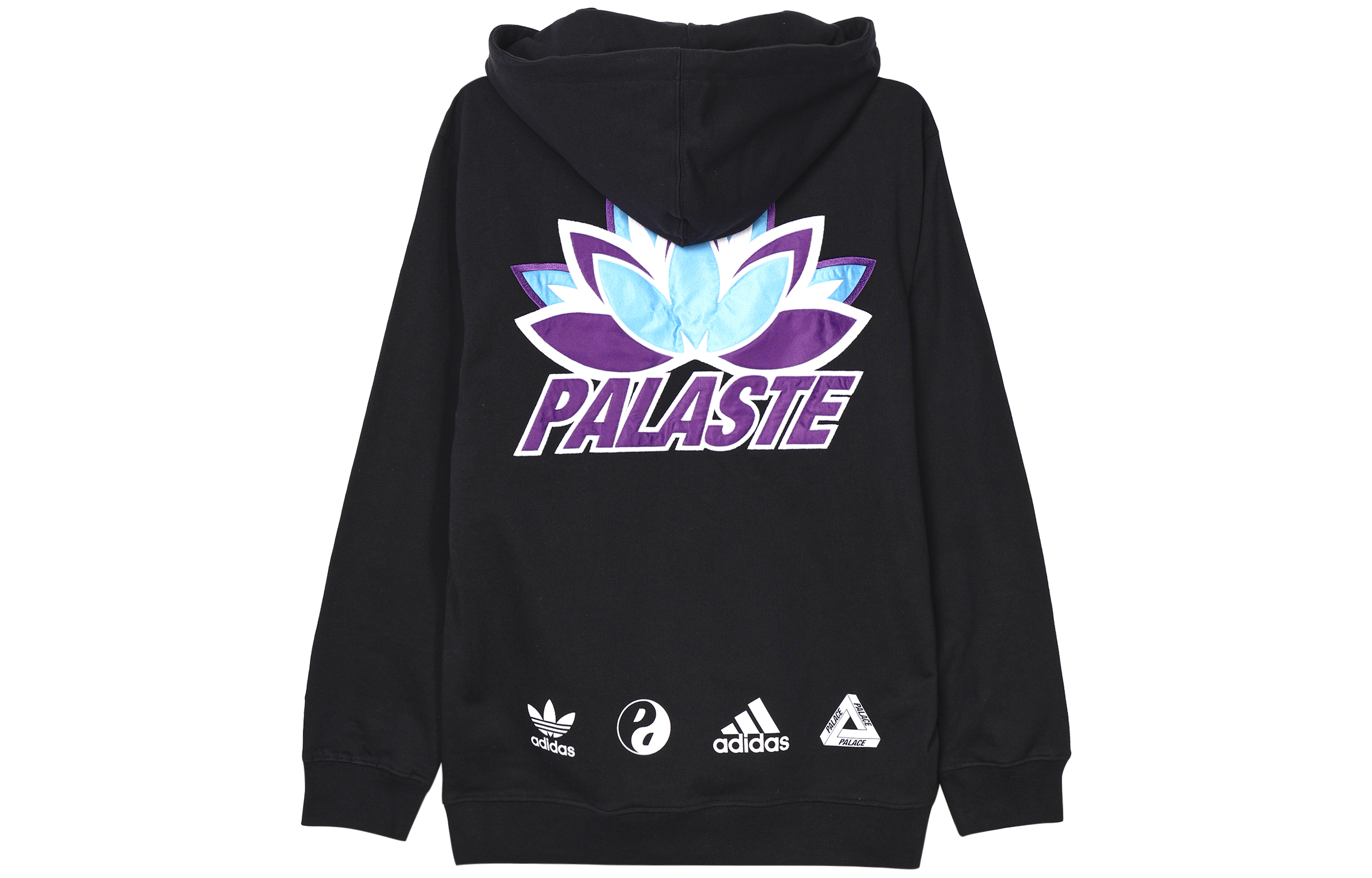 Lookbook PALACE x adidas Originals 蓮花印花黑色連帽衛衣 H61816