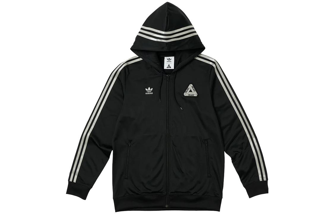 Order PALACE x adidas Originals Hooded Firebird Track Jacket Black Unisex Logo Embroidery. IJ9803