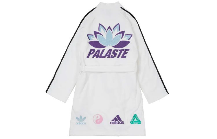 Lookbook PALACE x adidas Originals 条纹标志莲花图案浴袍斗篷披风. H61826