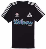 Order PALACE x adidas Originals Wellness Graphic Logo Stripe Tee Black T-Shirt. HB9126
