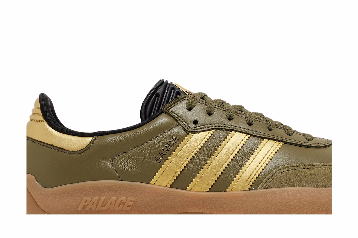 Palace x adidas Puig Samba 'Olive Gold' HQ6100