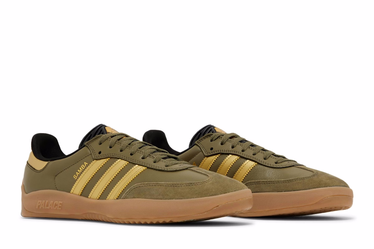 Palace x adidas Puig Samba 'Olive Gold' HQ6100